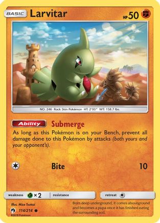 Larvitar (114) 114/214 - SM  Lost Thunder