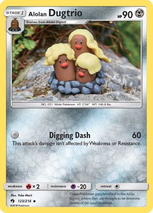 Alolan Dugtrio - 123/214 - SM  Lost Thunder