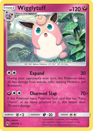 Wigglytuff 134/214 - Lost Thunder Reverse Holofoil