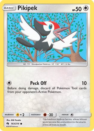 Pikipek 163/214 - Lost Thunder Reverse Holofoil