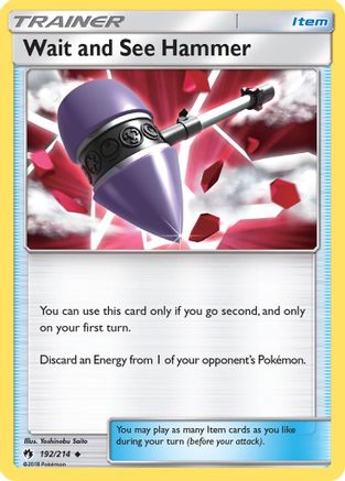 Wait and See Hammer 192/214 - Lost Thunder Reverse Holofoil