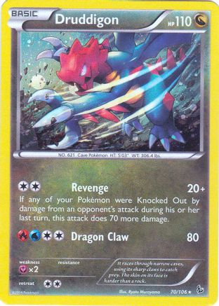 Druddigon - 70/106(Cosmos Holo) 70 - Blister Exclusives Holofoil