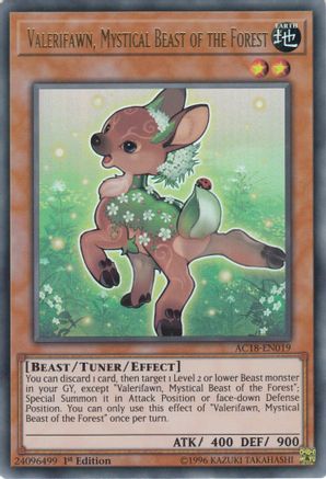 Valerifawn, Mystical Beast of the Forest (AC18-EN019) - Advent Calendar 2018 1st Edition