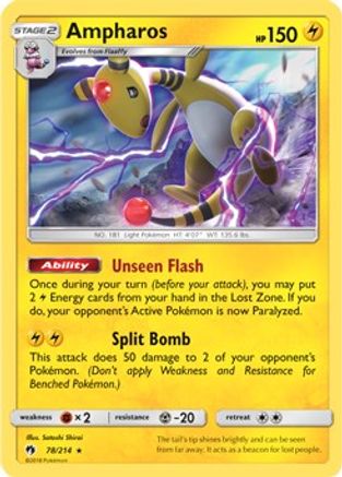 Ampharos (SM Lost Thunder) - 78/214 - Deck Exclusives