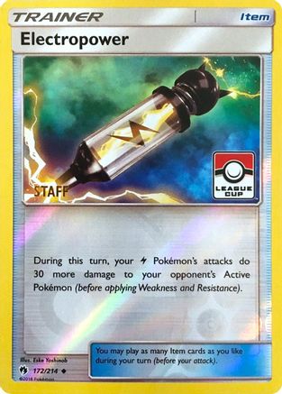 Electropower - 172/214 (League Cup) [Staff] 172 - League & Championship Cards Reverse Holofoil