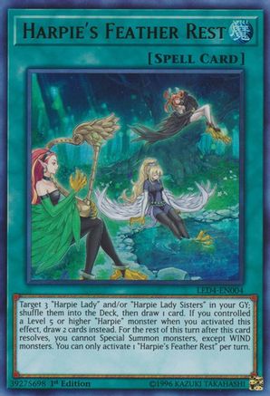 Harpie's Feather Rest (LED4-EN004) - Legendary Duelists: Sisters of the Rose 1st Edition