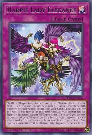Harpie Lady Elegance (LED4-EN005) - Legendary Duelists: Sisters of the Rose 1st Edition
