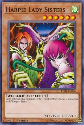 Harpie Lady Sisters (LED4-EN006) - Legendary Duelists: Sisters of the Rose 1st Edition