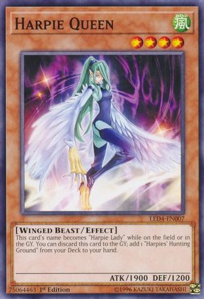 Harpie Queen (LED4-EN007) - Legendary Duelists: Sisters of the Rose 1st Edition