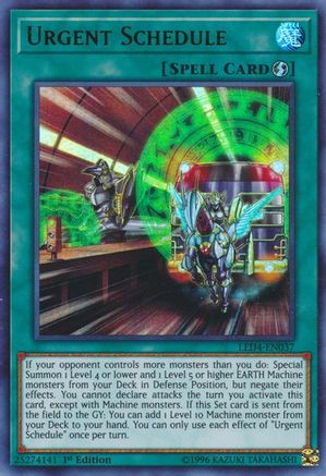 Urgent Schedule (LED4-EN037) - Legendary Duelists: Sisters of the Rose 1st Edition