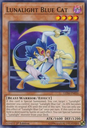 Lunalight Blue Cat (LED4-EN050) - Legendary Duelists: Sisters of the Rose 1st Edition