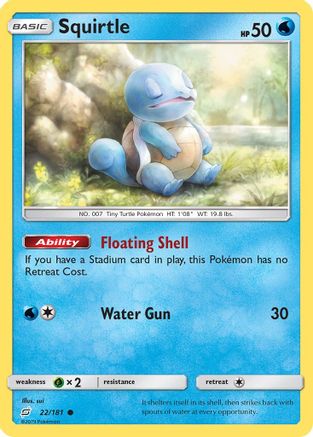 Squirtle (22) 22/181 - SM  Team Up Reverse Holofoil