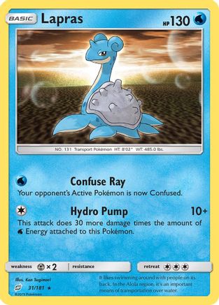 Lapras 31/181 - Team Up Reverse Holofoil