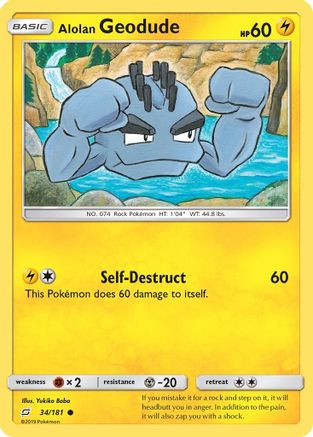 Alolan Geodude 34/181 - Team Up Reverse Holofoil