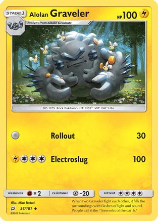 Alolan Graveler - 36/181 - SM  Team Up Reverse Holofoil