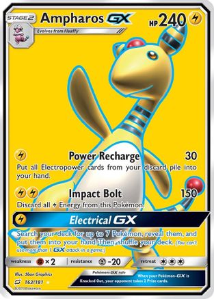 Ampharos GX (Full Art) 163/181 - Team Up Holofoil