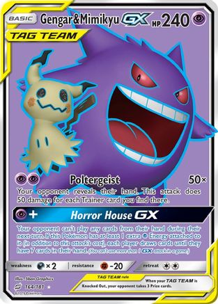 Gengar & Mimikyu GX (Full Art) 164/181 - Team Up Holofoil