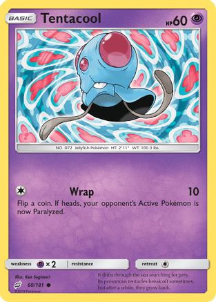 Tentacool 60/181 - SM  Team Up Reverse Holofoil