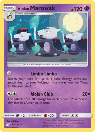 Alolan Marowak - 64/181 - SM  Team Up Reverse Holofoil