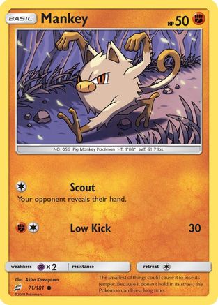 Mankey 71/181 - SM  Team Up