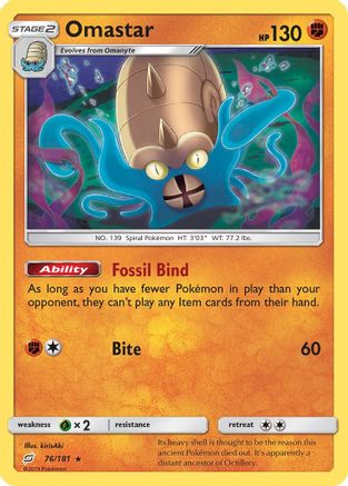 Omastar 76/181 - Team Up Holofoil