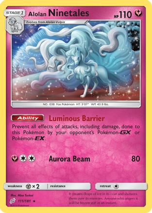 Alolan Ninetales - 111/181 - SM  Team Up Holofoil