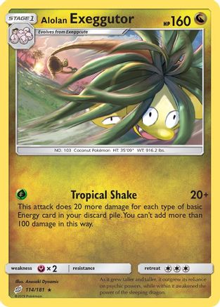 Alolan Exeggutor 114/181 - Team Up Reverse Holofoil