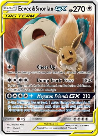 Eevee & Snorlax-GX 120/181 - Team Up Holofoil