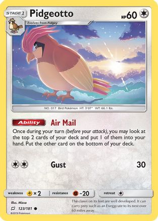 Pidgeotto 123/181 - Team Up