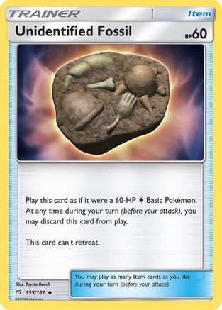 Unidentified Fossil 155/181 - Team Up Reverse Holofoil