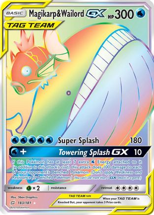 Magikarp & Wailord-GX 183/181 - Team Up Holofoil