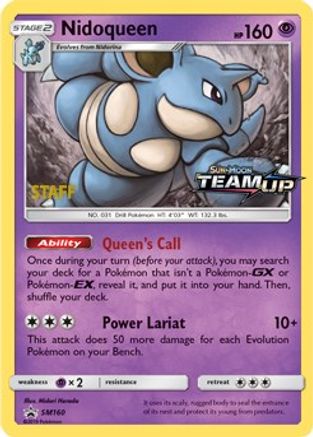 Nidoqueen - SM160 (Prerelease) [Staff] SM160 - SM Promos Holofoil