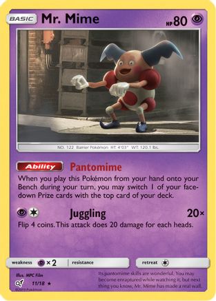 Mr. Mime 11/18 - Detective Pikachu Holofoil