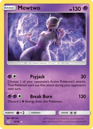 Mewtwo 12/18 - Detective Pikachu Holofoil