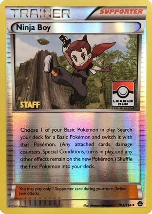 Ninja Boy - 103/114 (League Cup) [Staff] 103 - League & Championship Cards Reverse Holofoil