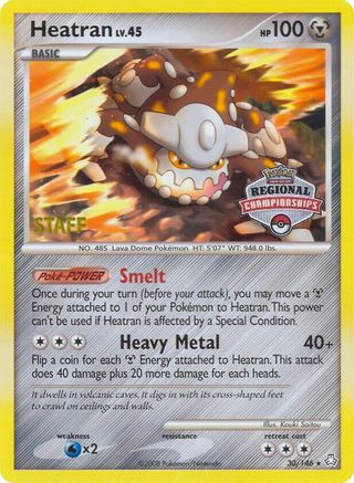 Heatran - 30/146 (Regional Championships) [Staff] 30 - League & Championship Cards