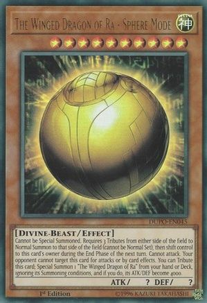 The Winged Dragon of Ra - Sphere Mode (DUPO-EN045) - Duel Power 1st Edition