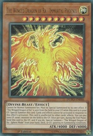 The Winged Dragon of Ra - Immortal Phoenix (DUPO-EN046) - Duel Power 1st Edition