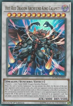 Hot Red Dragon Archfiend King Calamity (DUPO-EN059) - Duel Power Unlimited