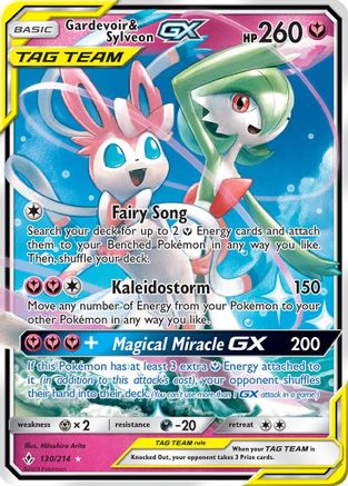 Gardevoir & Sylveon-GX 130/214 - Unbroken Bonds Holofoil