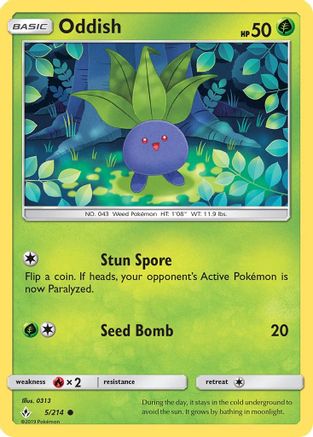 Oddish (5) 5/214 - SM  Unbroken Bonds