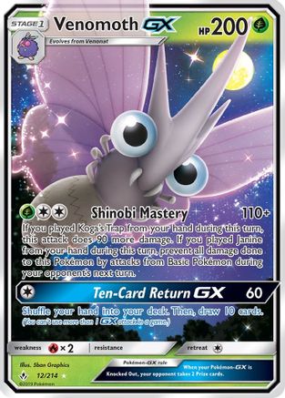 Venomoth-GX 12/214 - Unbroken Bonds Holofoil