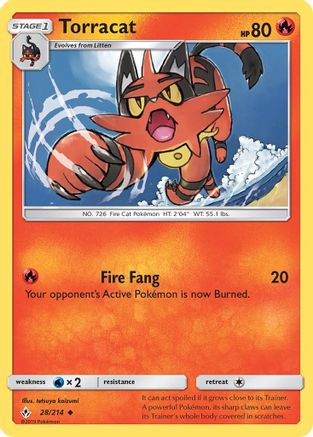 Torracat 28/214 - Unbroken Bonds Reverse Holofoil