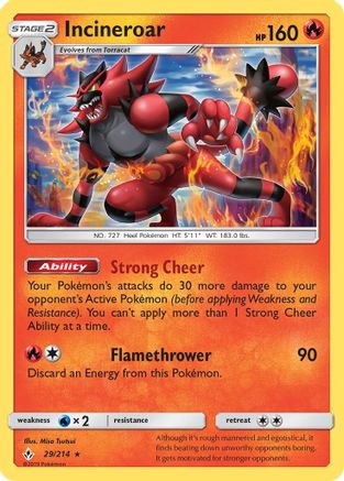 Incineroar 29/214 - Unbroken Bonds