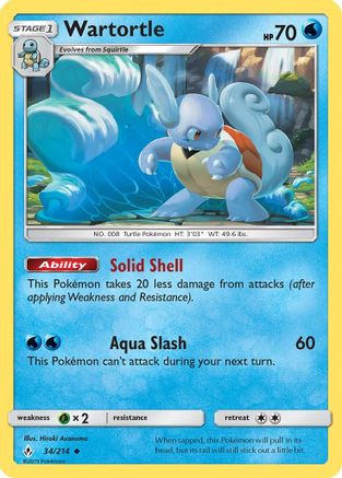 Wartortle 34/214 - SM  Unbroken Bonds Reverse Holofoil