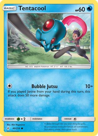 Tentacool 40/214 - Unbroken Bonds Reverse Holofoil