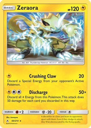 Zeraora 60/214 - SM  Unbroken Bonds