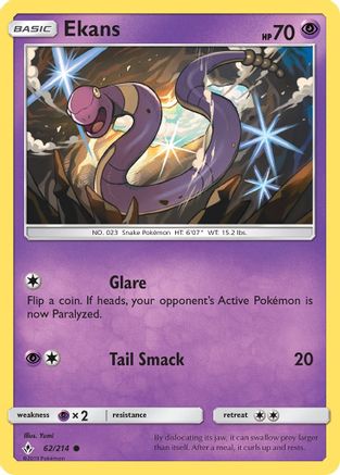 Ekans 62/214 - Unbroken Bonds Reverse Holofoil