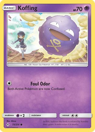 Koffing 73/214 - Unbroken Bonds Reverse Holofoil