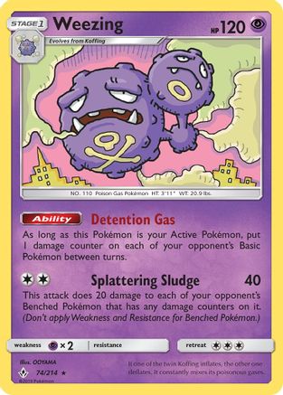 Weezing 74/214 - Unbroken Bonds Reverse Holofoil